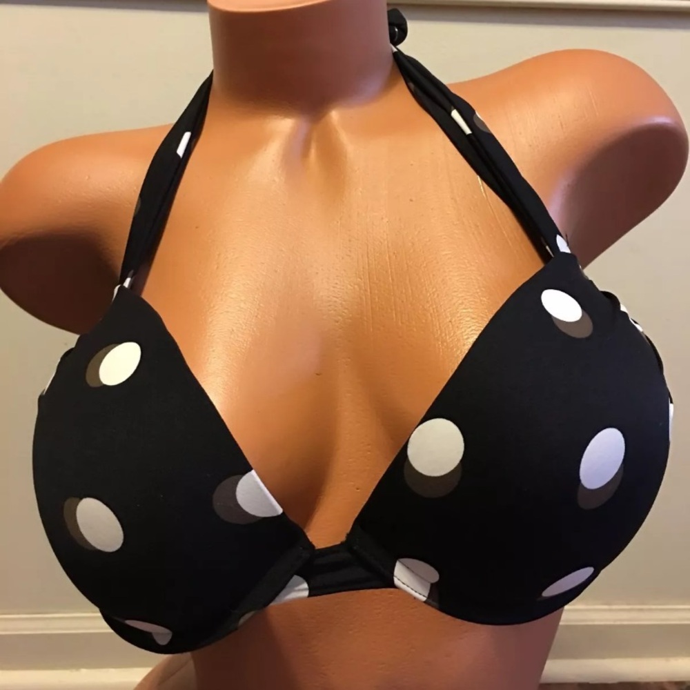 NWT Coco Reef Push-Up Wire Bra Size Swim Top Size 36A/B 38A/B Cup Black